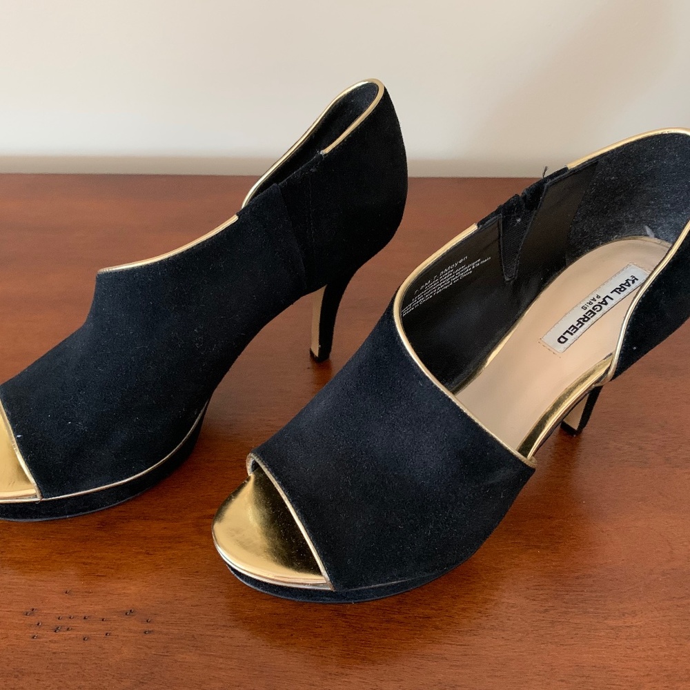 Beautiful Sexy Black Karl Lagerfeld  Paris Size 7.5